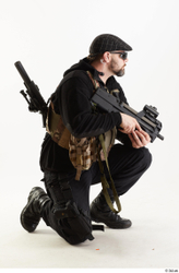 Whole Body Weapons-Rifle Man Pose with machine rifle White Army Athletic Bearded Studio photo references